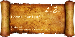 Laczi Euniké névjegykártya